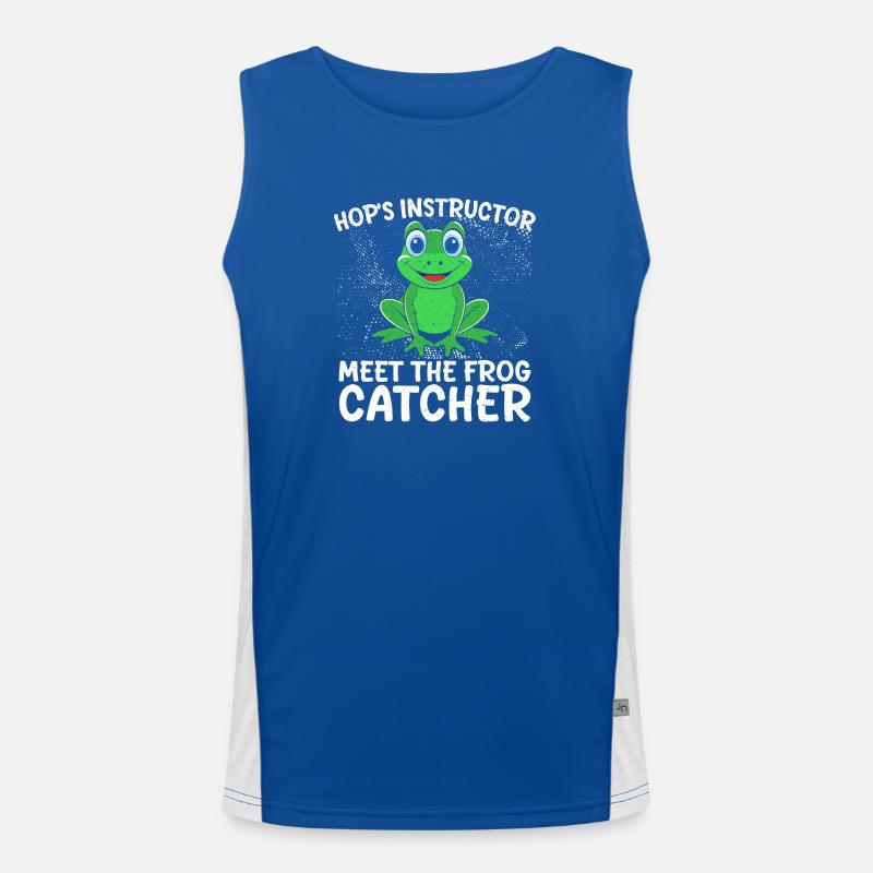 Frog Catcher Hop´s Instructor Frog Funktionelles Kontrast-Tank Top für Männer 