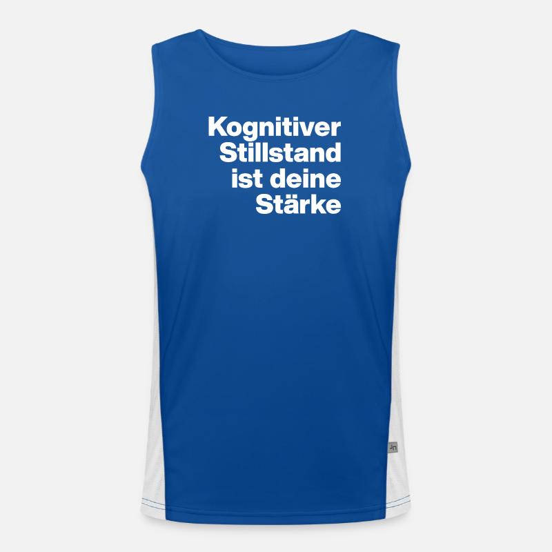 COGNITIVE STANDSTILL IS YOUR STRENGTH. SARKASMU Men's Functional Contrast Tank Top 
