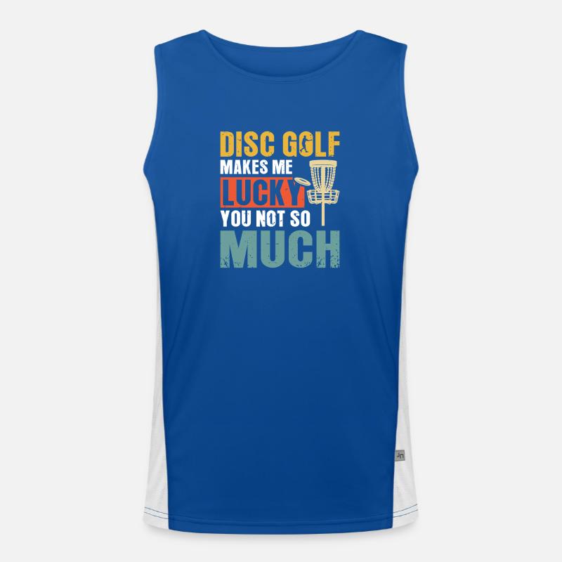 Cadeaux de disc golf Disc Golf Débardeur respirant contrasté Homme 