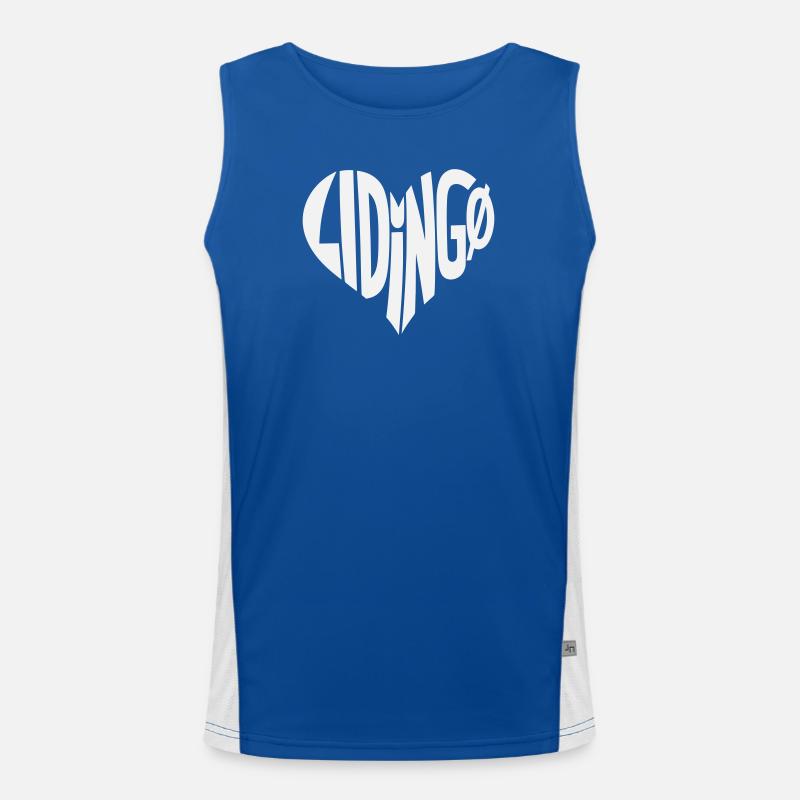 Lidingo Heart Style Men's Functional Contrast Tank Top 