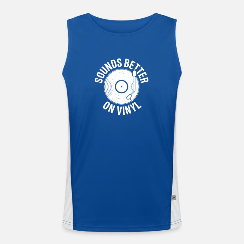 Klingt besser auf Vinyl Funktionelles Kontrast-Tank Top für Männer 