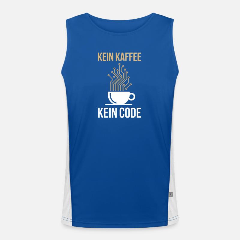 No Coffee No Code Programmeur Informaticien Débardeur respirant contrasté Homme 