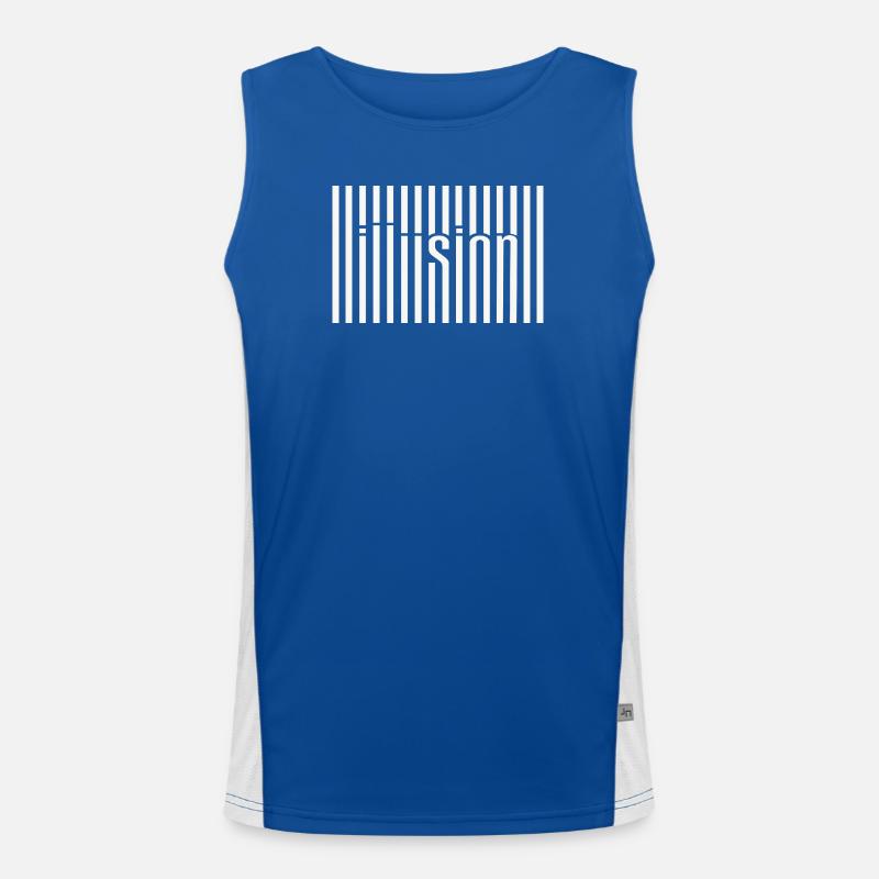 Barcode Illusion Men's Functional Contrast Tank Top 