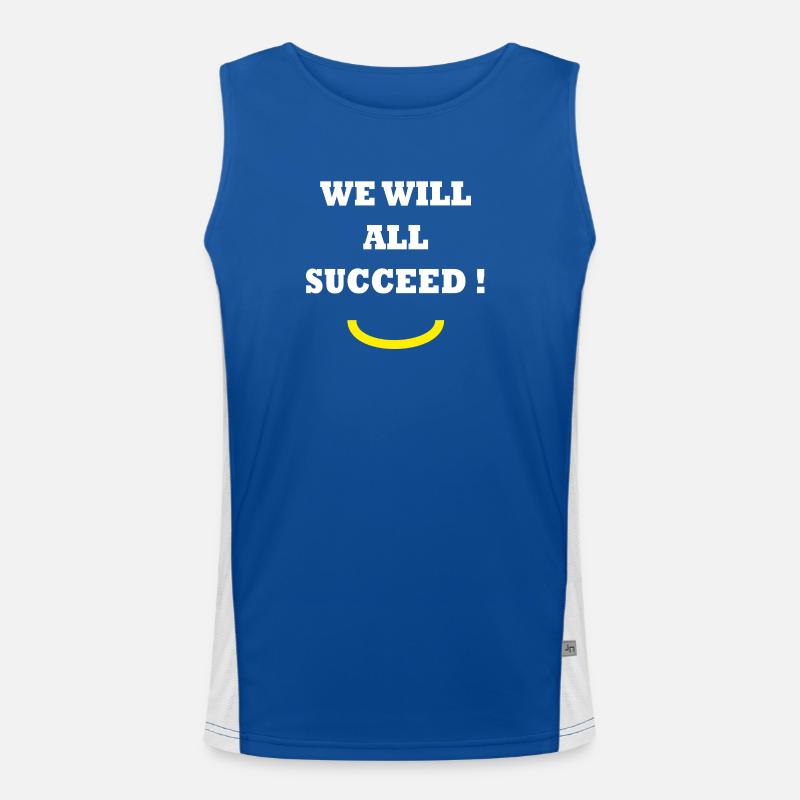 WE WILL ALL SUCCEED! Men's Functional Contrast Tank Top 