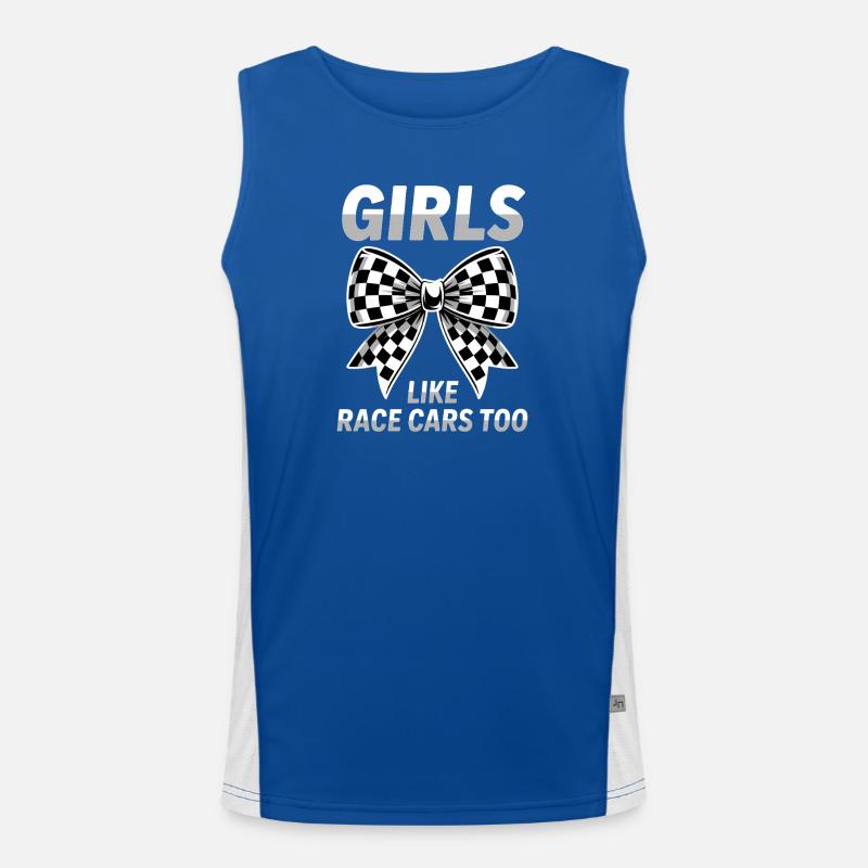 Cadeau de voitures de course de filles Débardeur respirant contrasté Homme 