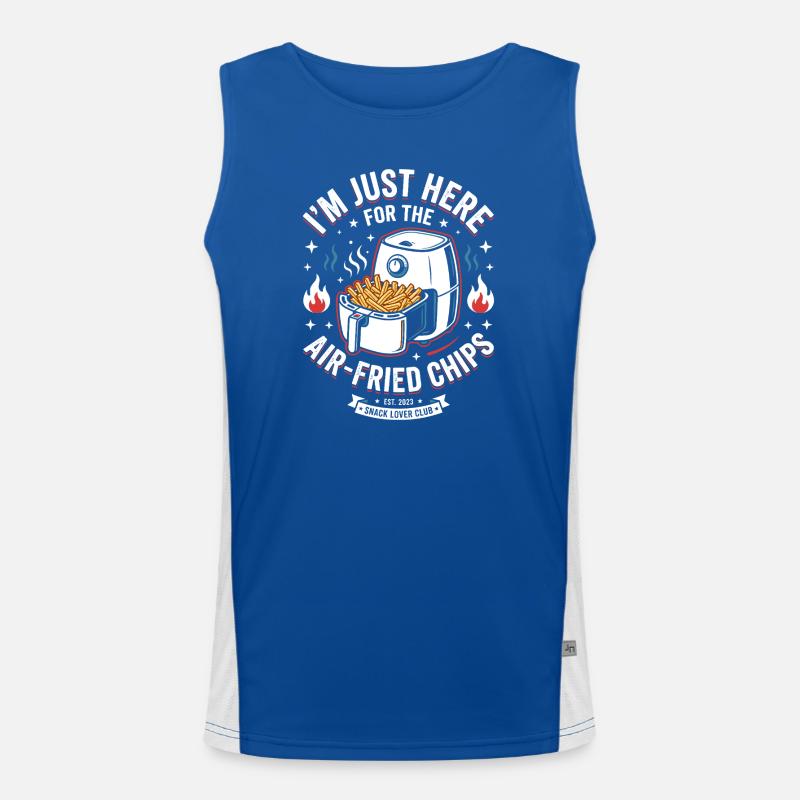 Chez Just Here For Air Fried Chips Débardeur respirant contrasté Homme 
