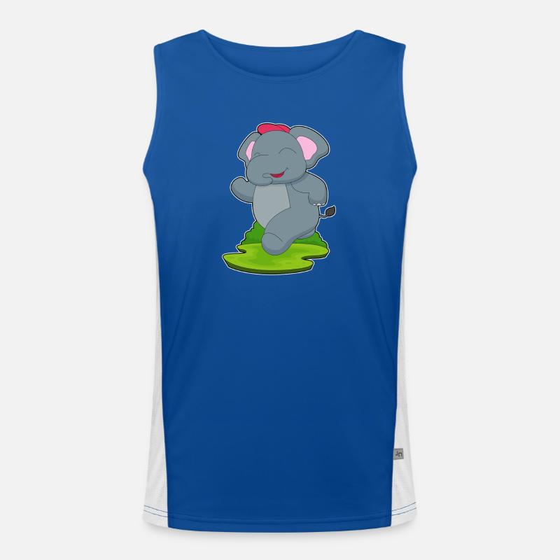 Elefant Jogger Joggen Sport Funktionelles Kontrast-Tank Top für Männer 
