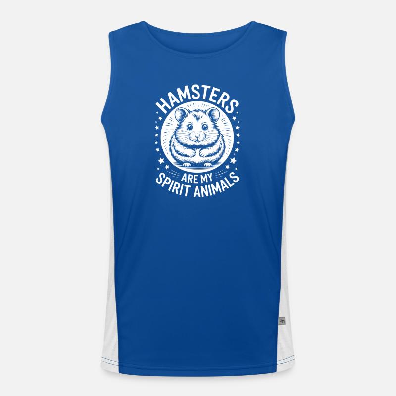 Hamster Sprüche Hamster Lustiges Hamster Geschenk  Funktionelles Kontrast-Tank Top für Männer 