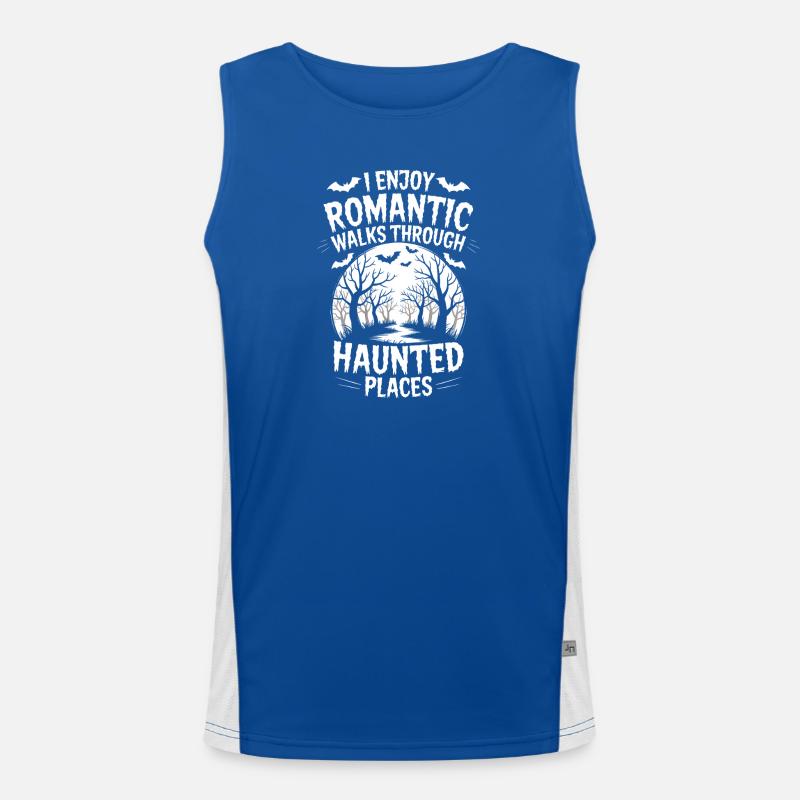 Horror Sprüche Romantisch Lustige Horror Geschenk  Funktionelles Kontrast-Tank Top für Männer 