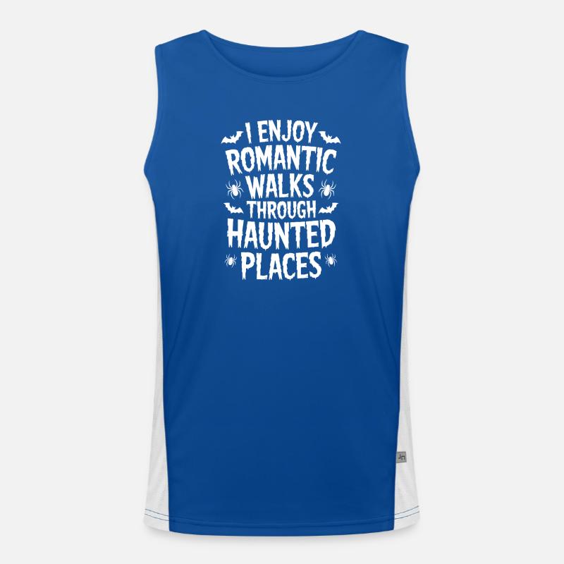 Horror Sprüche Romantisch Lustige Horror Geschenk  Funktionelles Kontrast-Tank Top für Männer 