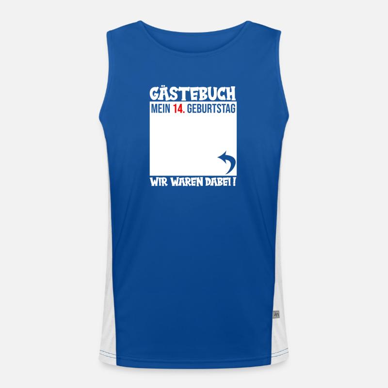 Guestbook 14th Birthday Men's Functional Contrast Tank Top 