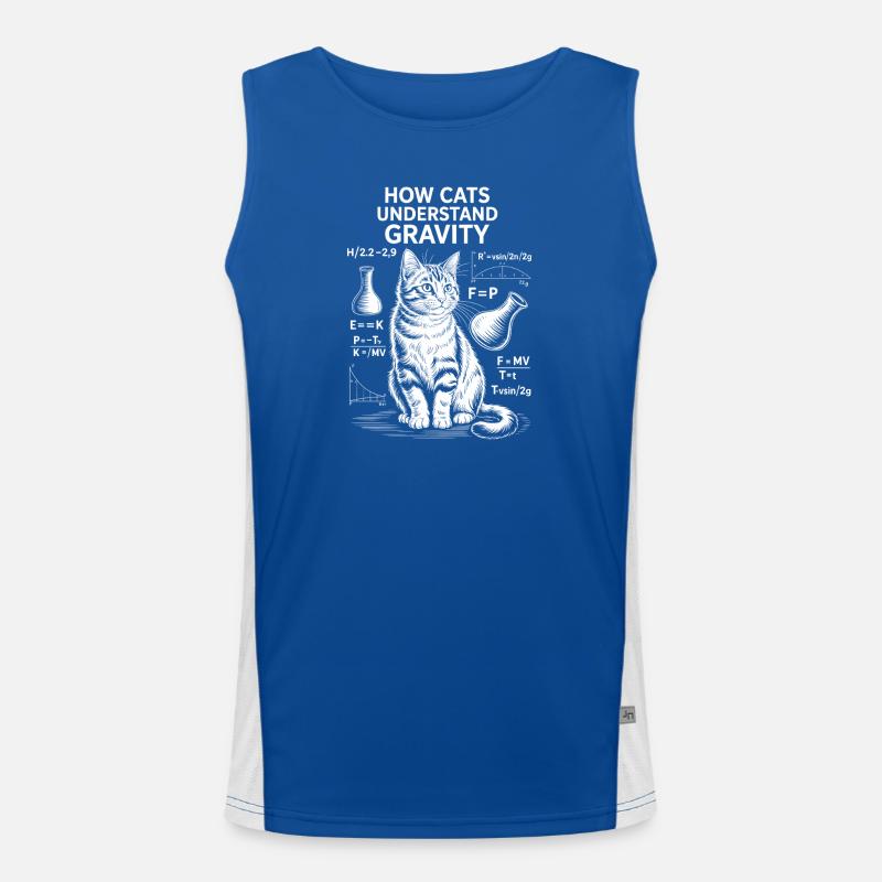 Dictions de chats de physique Blague de maths Cadeau de physique Débardeur respirant contrasté Homme 