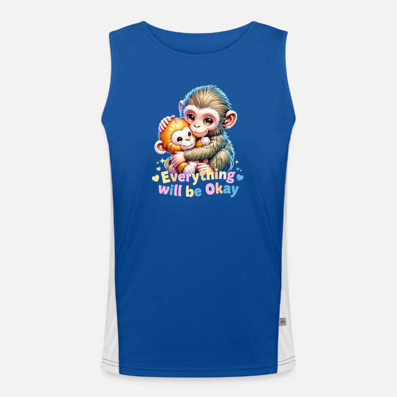 Alles wird gut, Affenumarmung Funktionelles Kontrast-Tank Top für Männer 