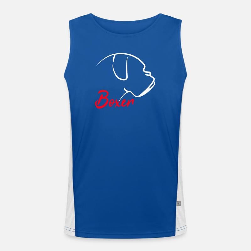 Boxer Hund Hundehalter Funktionelles Kontrast-Tank Top für Männer 