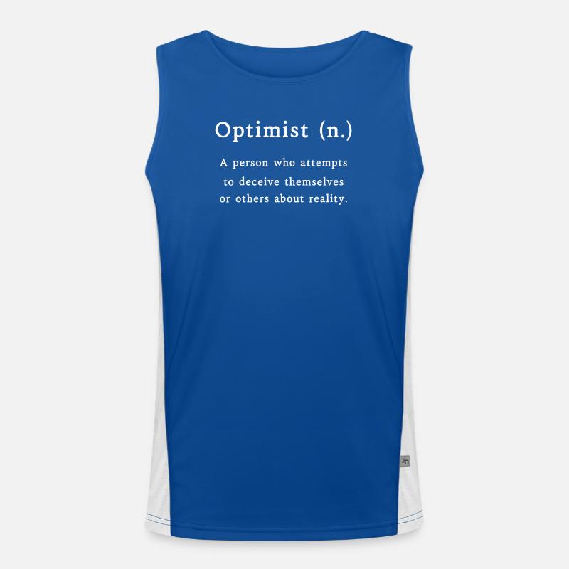Optimist Definition Funktionelles Kontrast-Tank Top für Männer 