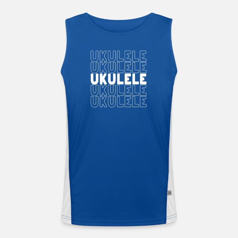 Ukulele typography Men's Functional Contrast Tank Top 