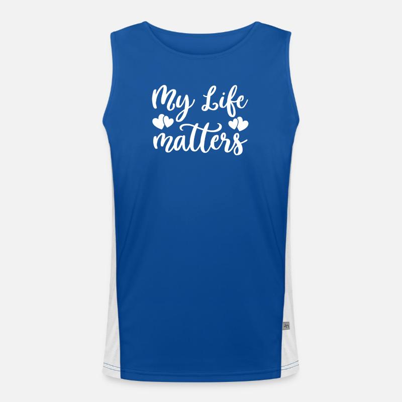 My Life Counts Hearts Men's Functional Contrast Tank Top 