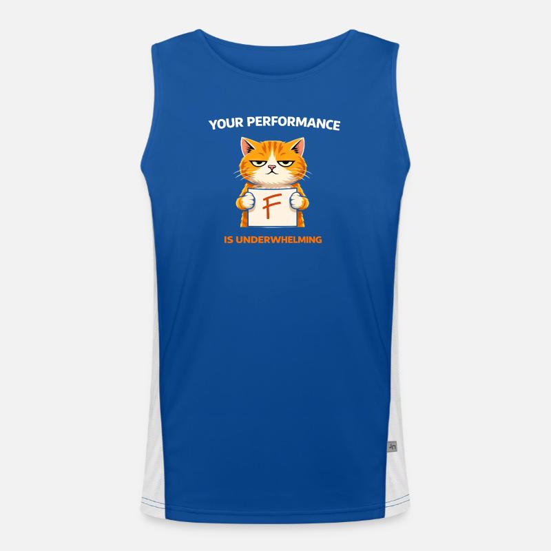 Underwhelming Cat Performance Men's Functional Contrast Tank Top 
