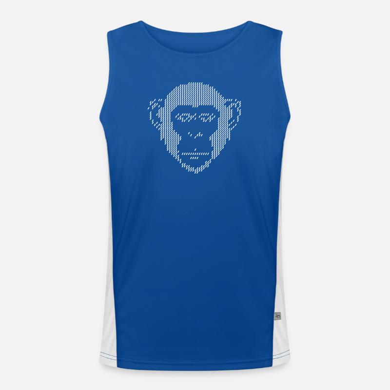 Art en demi-ton Pixel Monkey Débardeur respirant contrasté Homme 