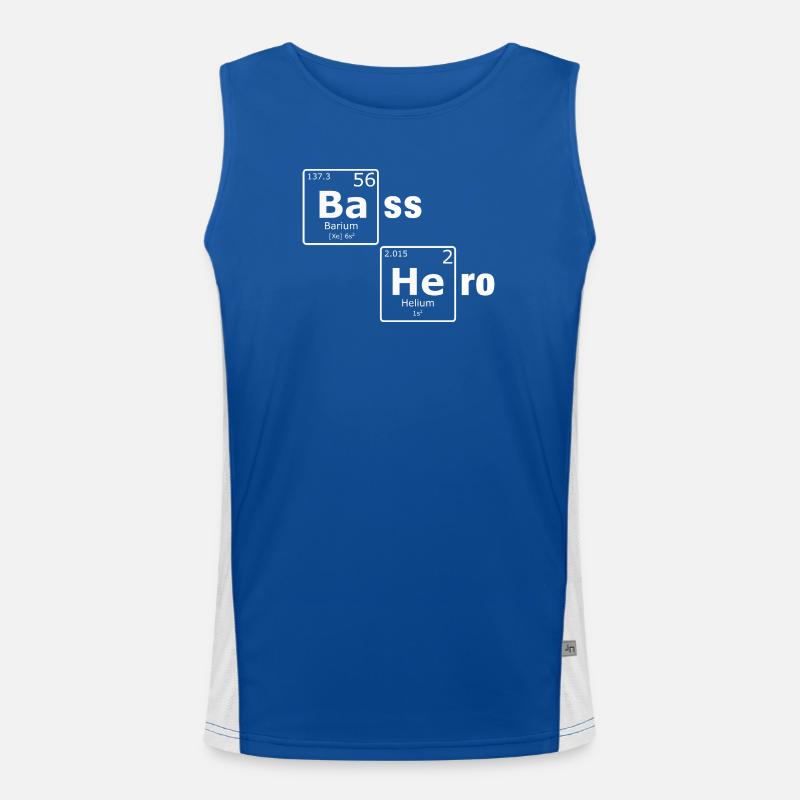 Bass Hero PSE Periodic Table Elements Nerd Men's Functional Contrast Tank Top 