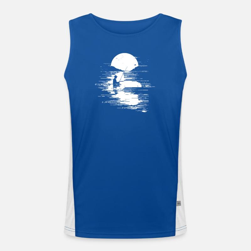 Fischen Grafik Funktionelles Kontrast-Tank Top für Männer 