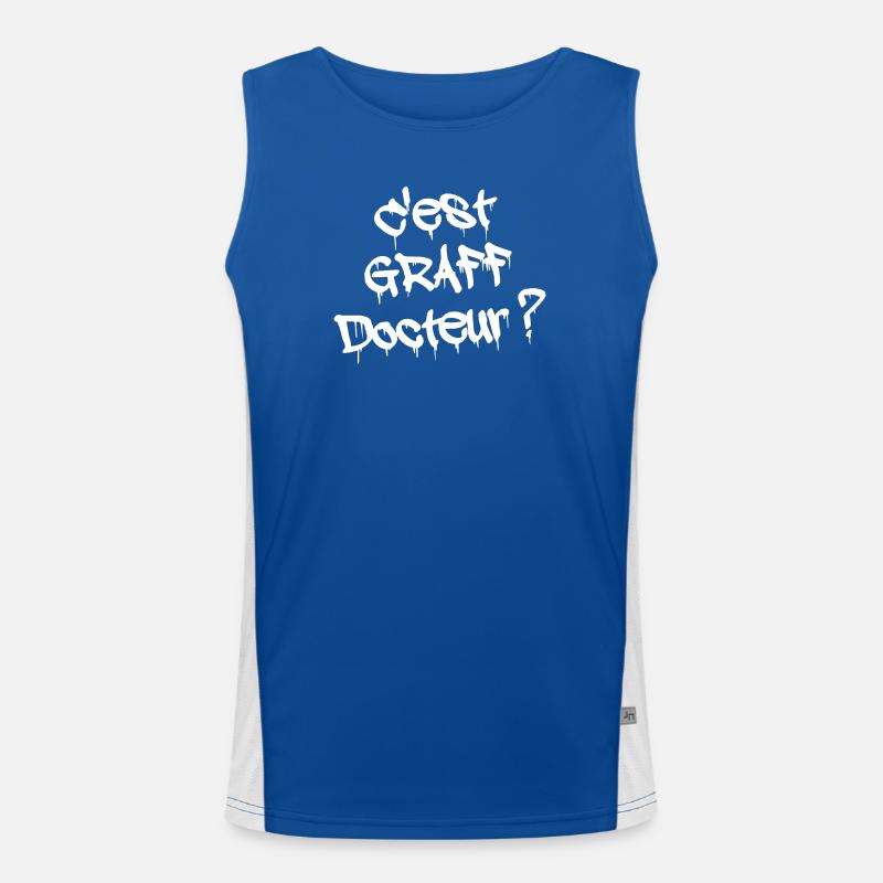 IST ES GRAFFITI, DOKTOR? Funktionelles Kontrast-Tank Top für Männer 