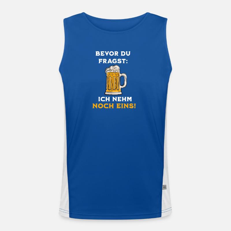 Bevor Du Fragst Noch Eins Bier Funktionelles Kontrast-Tank Top für Männer 
