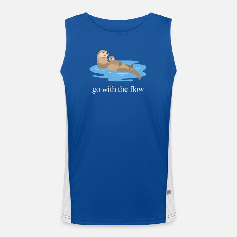 Nimm das Flow Otter Duo Funktionelles Kontrast-Tank Top für Männer 