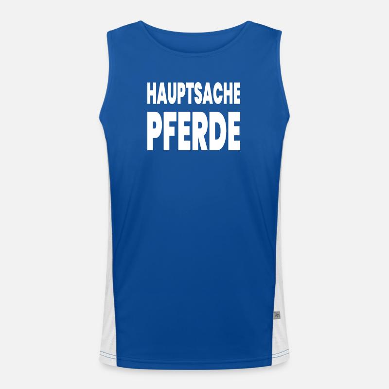 Pferde Funktionelles Kontrast-Tank Top für Männer 