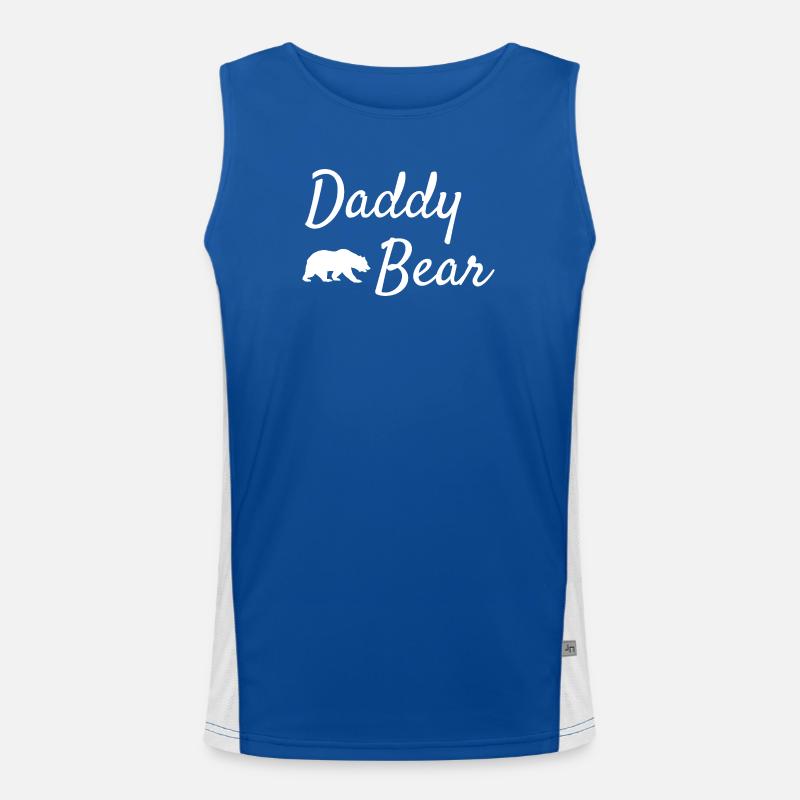 Daddy Bear Script-Logo Funktionelles Kontrast-Tank Top für Männer 