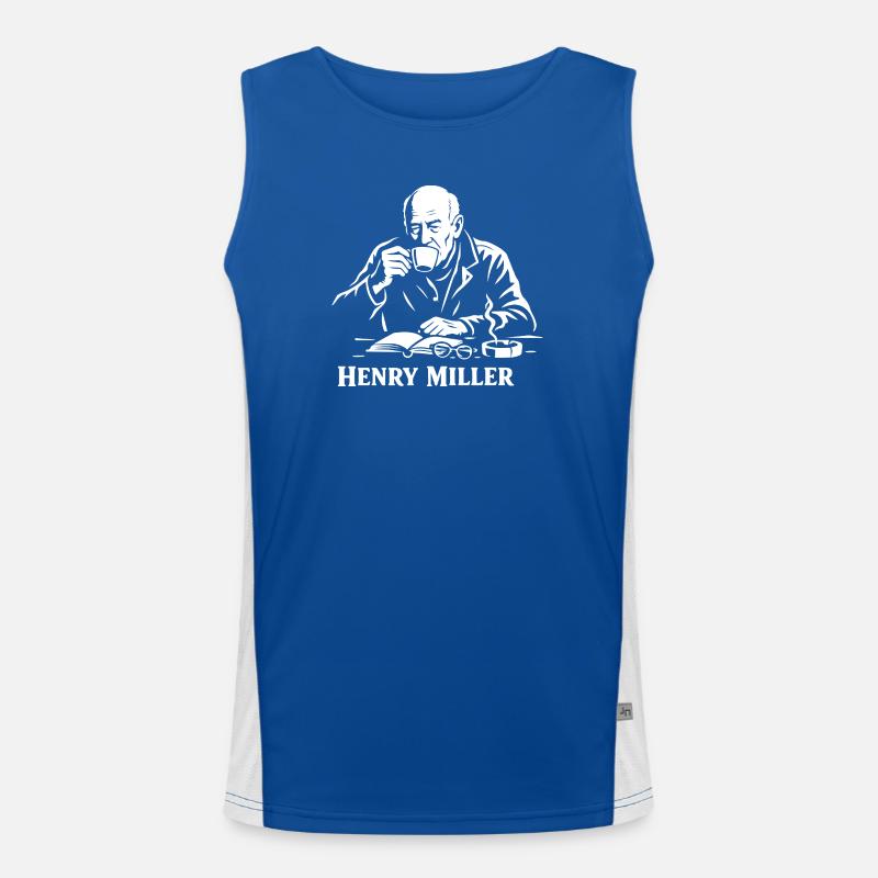 Henry Miller Café Reader Men's Functional Contrast Tank Top 