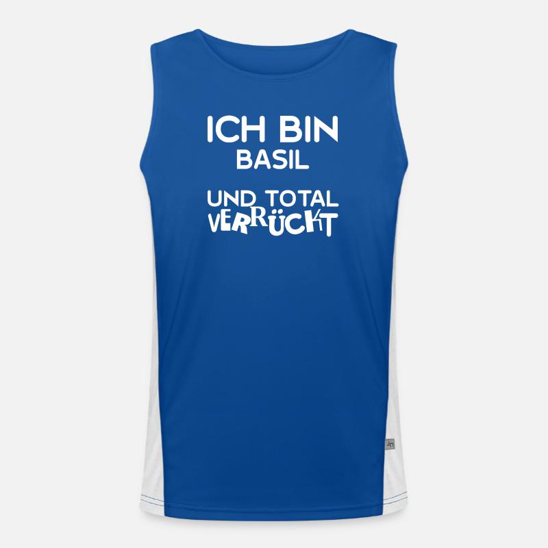 Basil als Verrueckt Funktionelles Kontrast-Tank Top für Männer 