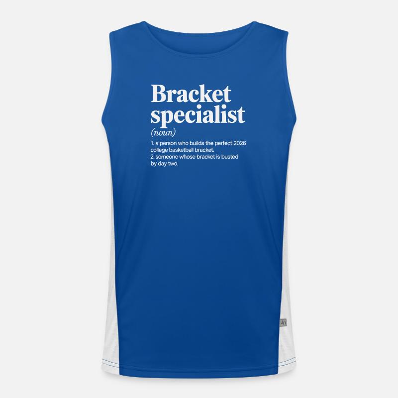 Bracket Specialist Basketball Funktionelles Kontrast-Tank Top für Männer 