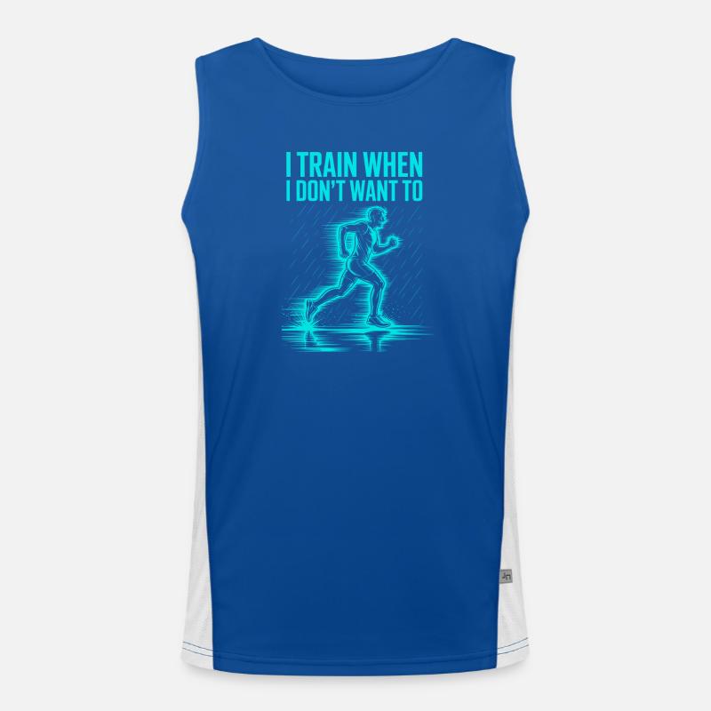 I train even when I don't feel like it – runner Men's Functional Contrast Tank Top 