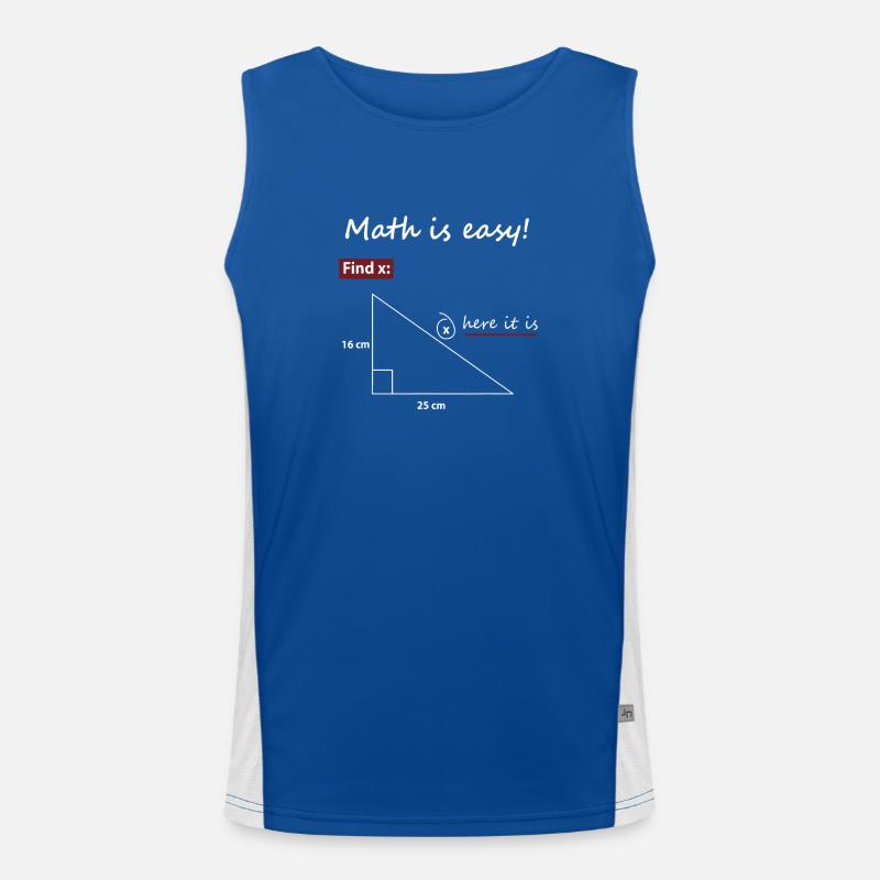 Find X Triangle Math Art Men's Functional Contrast Tank Top 
