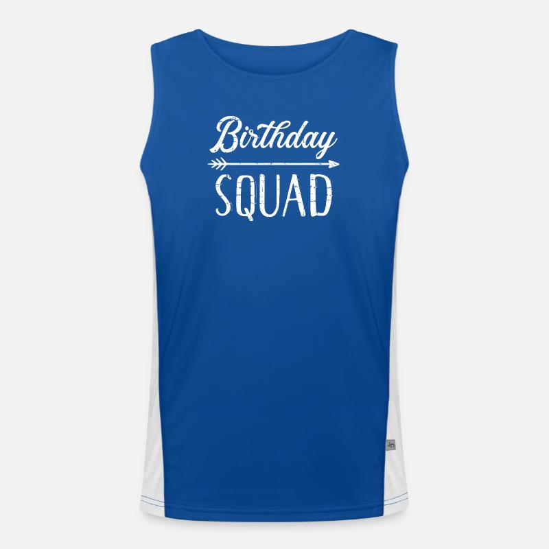 Geburtstagstrupp-Pfeil Funktionelles Kontrast-Tank Top für Männer 