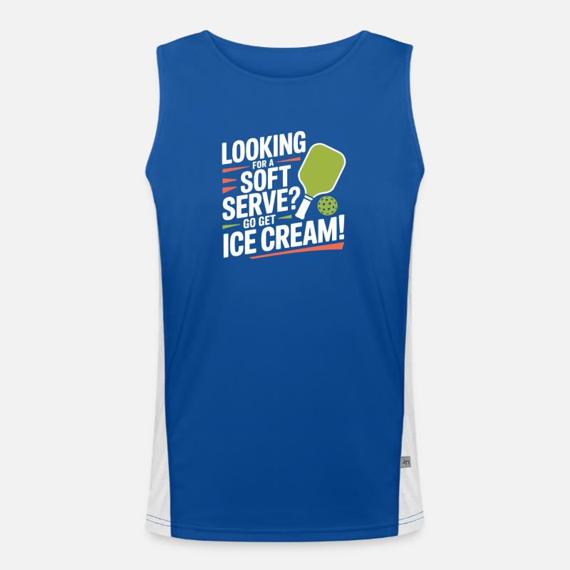 Pickleball Player Looking For Soft Serve Dinking Men's Functional Contrast Tank Top 