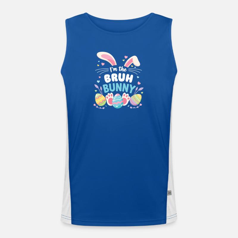 Ich Bin Der Bruh Bunny Süßes Funktionelles Kontrast-Tank Top für Männer 