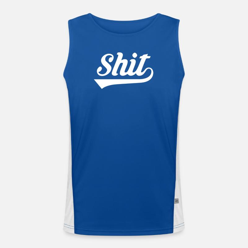 Scheiße Retro-Skript Funktionelles Kontrast-Tank Top für Männer 