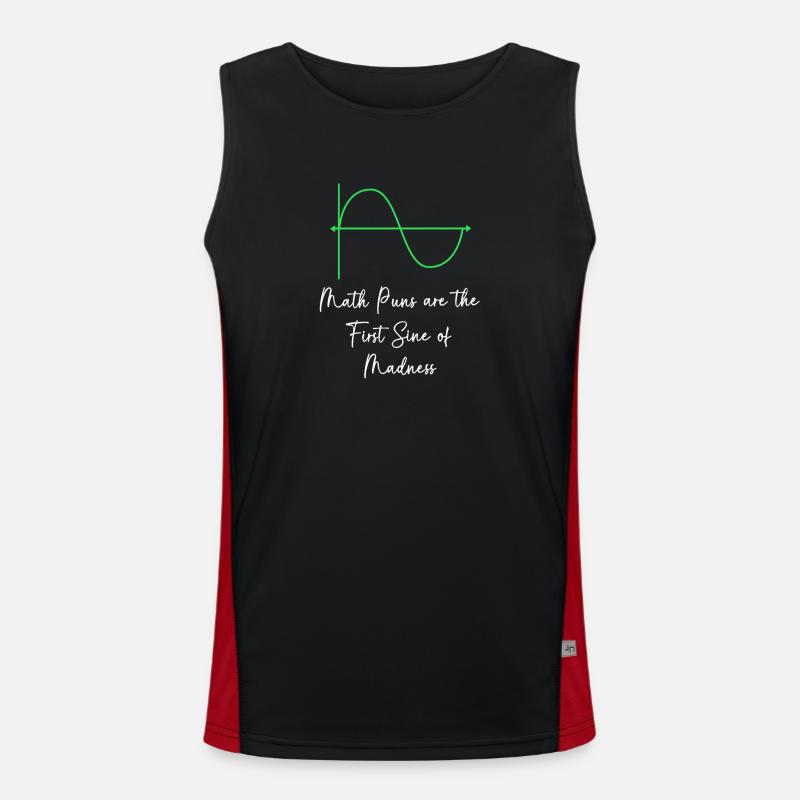 Mathematician Math Mathematical Mathematics - Men's Functional Contrast Tank Top  - black/red