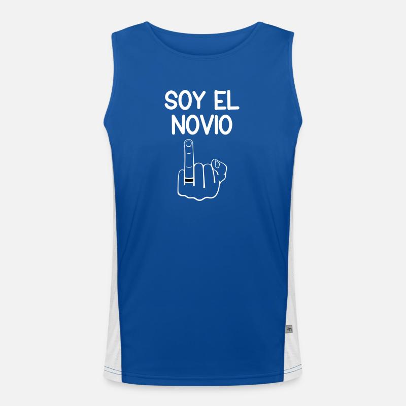 Ich bin der Abschiedsbräutigam Funktionelles Kontrast-Tank Top für Männer 