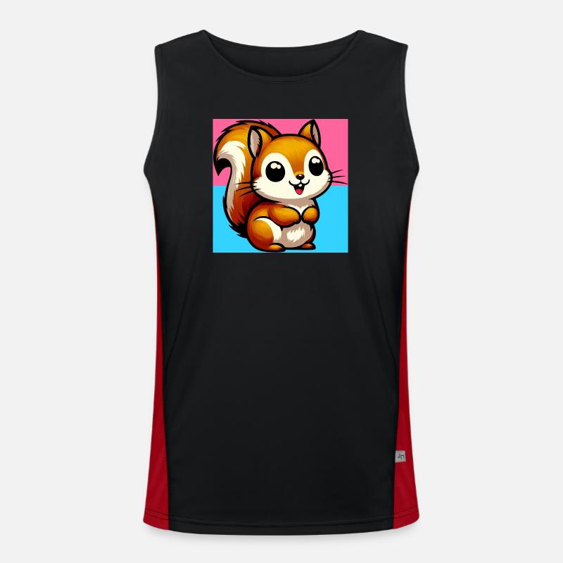 Eichhörnchen Funktionelles Kontrast-Tank Top für Männer 