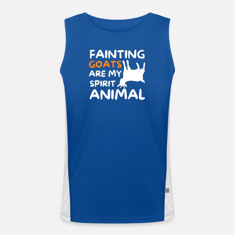 Ohnmächtige Ziegen sind mein Geisttier Funktionelles Kontrast-Tank Top für Männer 