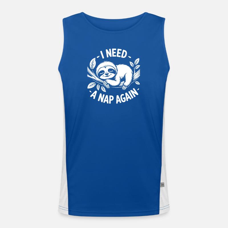 Sloth Mode On Men's Functional Contrast Tank Top 