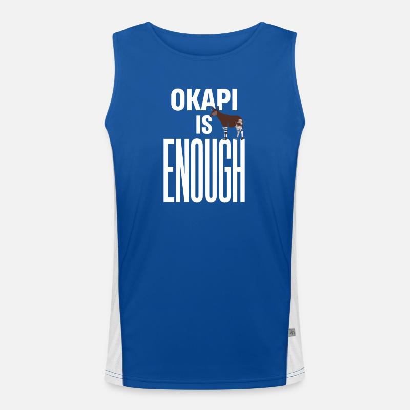 Okapi-liebhaber Okapi-tier Seltene Tierweltliebe Funktionelles Kontrast-Tank Top für Männer 