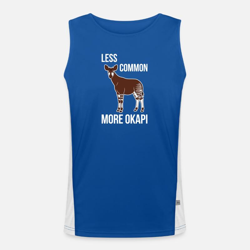 Okapi-liebhaber Okapi-tier Seltene Tierweltliebe Funktionelles Kontrast-Tank Top für Männer 