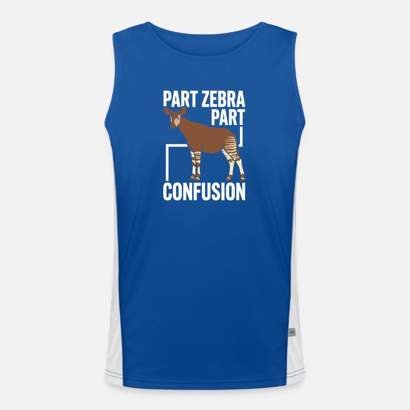 Okapi-liebhaber Okapi-tier Seltene Tierweltliebe Funktionelles Kontrast-Tank Top für Männer 