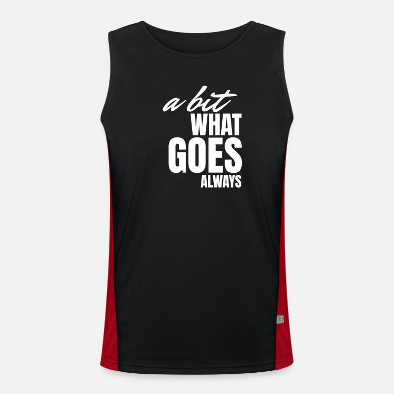 A bisserl wos gäht oiwei. - Men's Functional Contrast Tank Top  - black/red