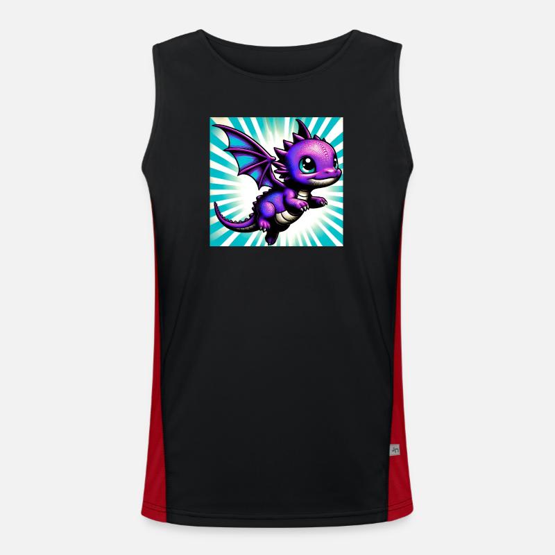 Drache Funktionelles Kontrast-Tank Top für Männer 