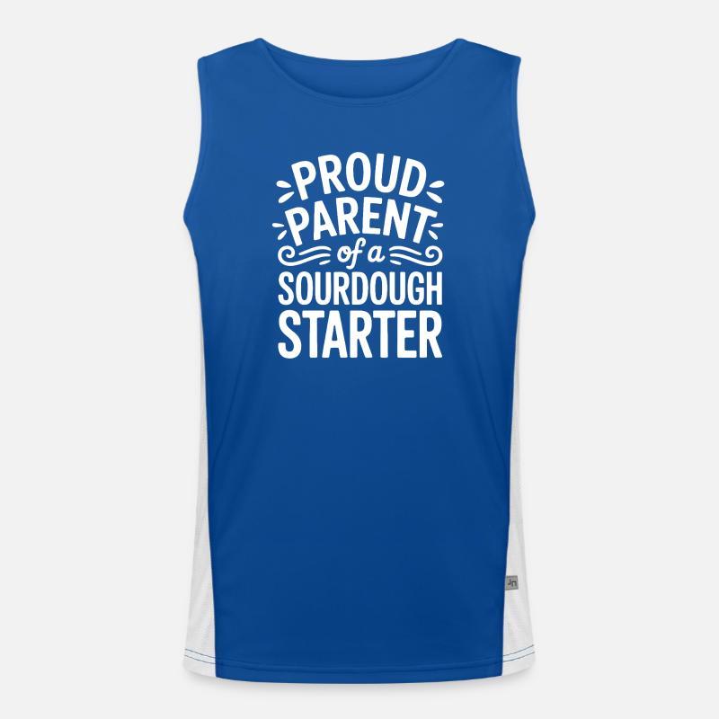 Stolzer Sauerteigstarter-Elternteil Funktionelles Kontrast-Tank Top für Männer 